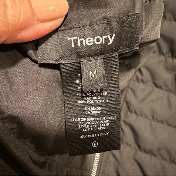Theory Reversible Zip Shirt Jacket M